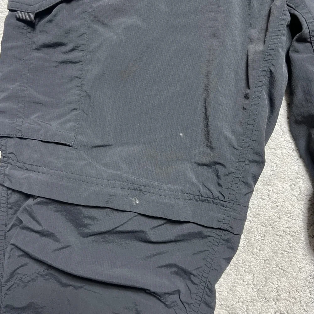 Columbia Cargo Pants Mens 36x32 Black Convertible Silver Ridge Omni-Shade Hike - Picture 4 of 15